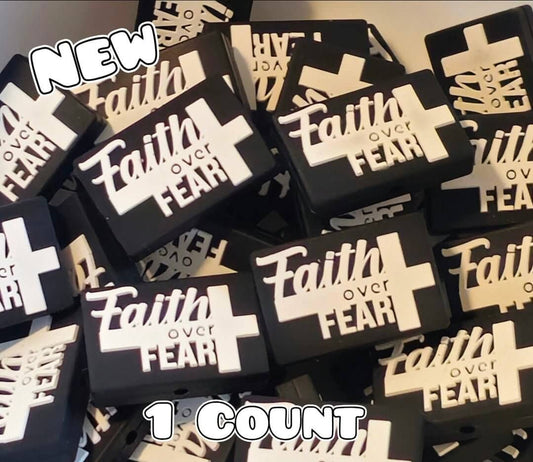 New 1 Count Focal Bead Faith Over Fear
