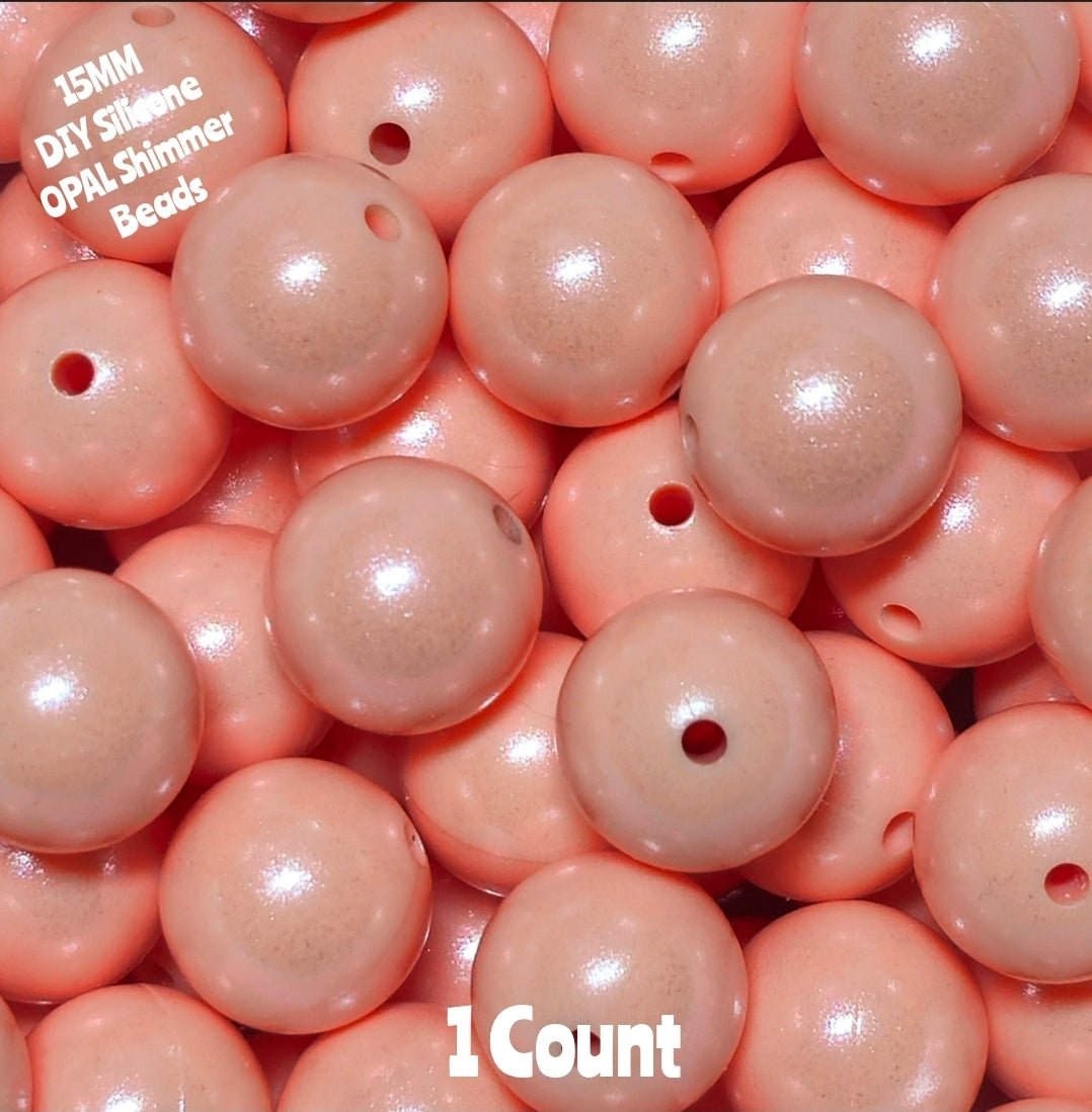 New 15mm 1 Count DIY Silicone Solid OPALS Light Peach Fuzz Craft Supplies & ACCESSORIES