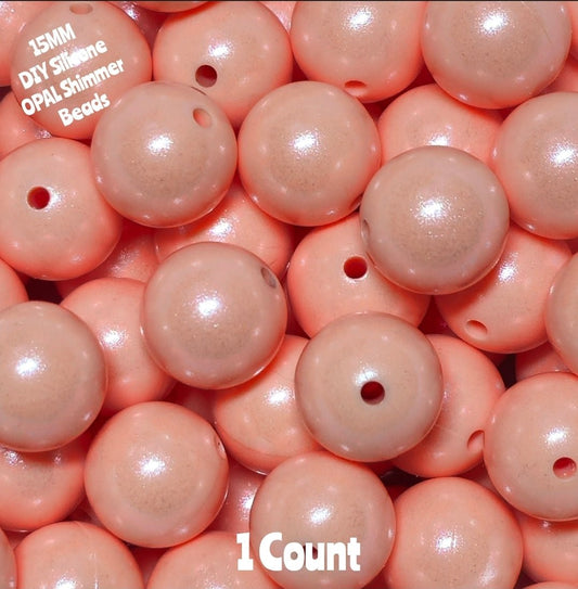 New 15mm 1 Count DIY Silicone Solid OPALS Light Peach Fuzz Craft Supplies & ACCESSORIES