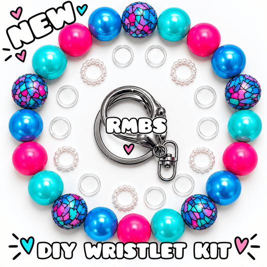 New 1 Count DIY Deluxe Beadable Wristlet Kit