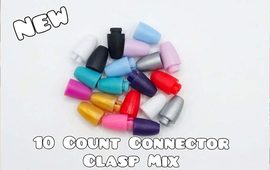 10 Count Connector Clasp Multi Color Mix