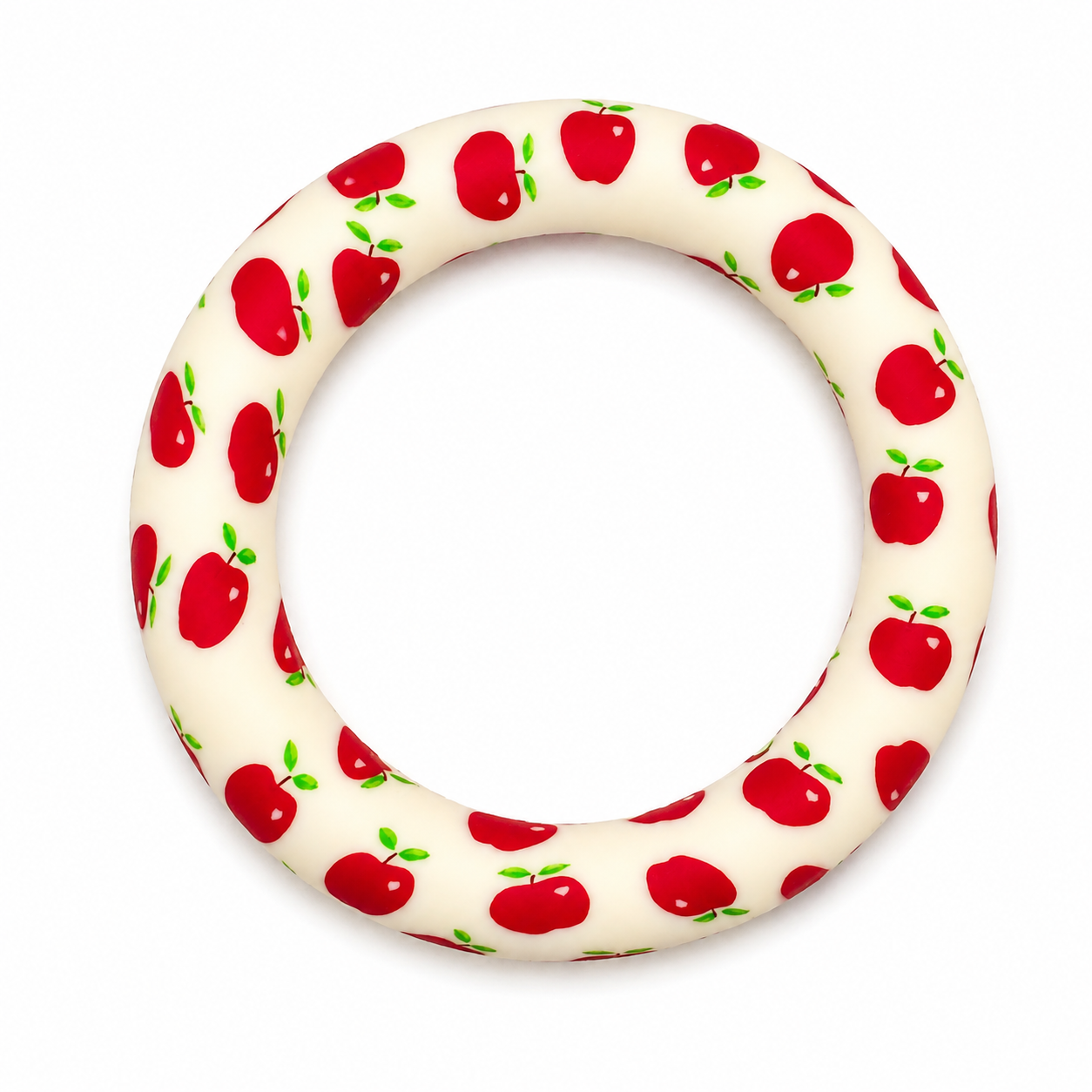 1 Count DIY 65MM Silicone Rings Craft Supplies Beadable Blanks Apples