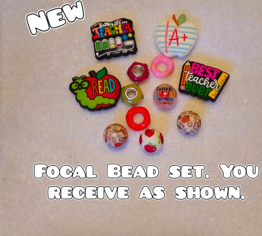 Teacher 12 Piece Focal Bead Set Beadable Accessories