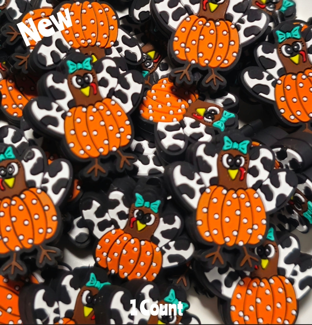 DIY Focal Bead 1 Count Craft Supplies Fall Religious Thanksgiving Silicone Beads