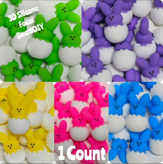 1 Count DIY FOCAL Bead Craft Supplies 3D Peeps Bunny