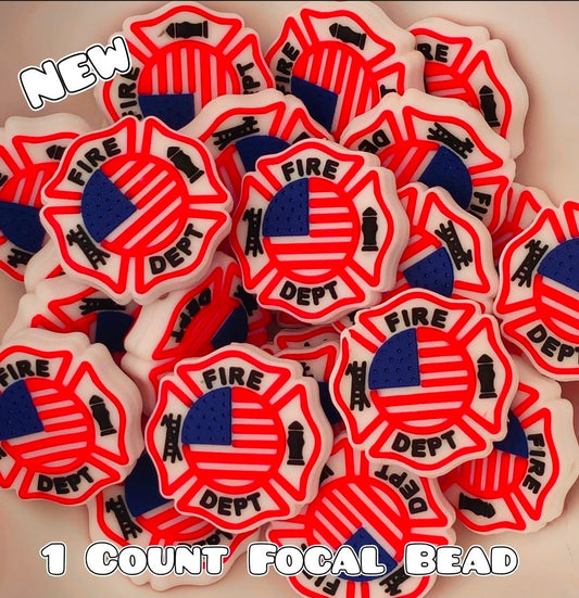 1 Count Focal Bead Fire Department