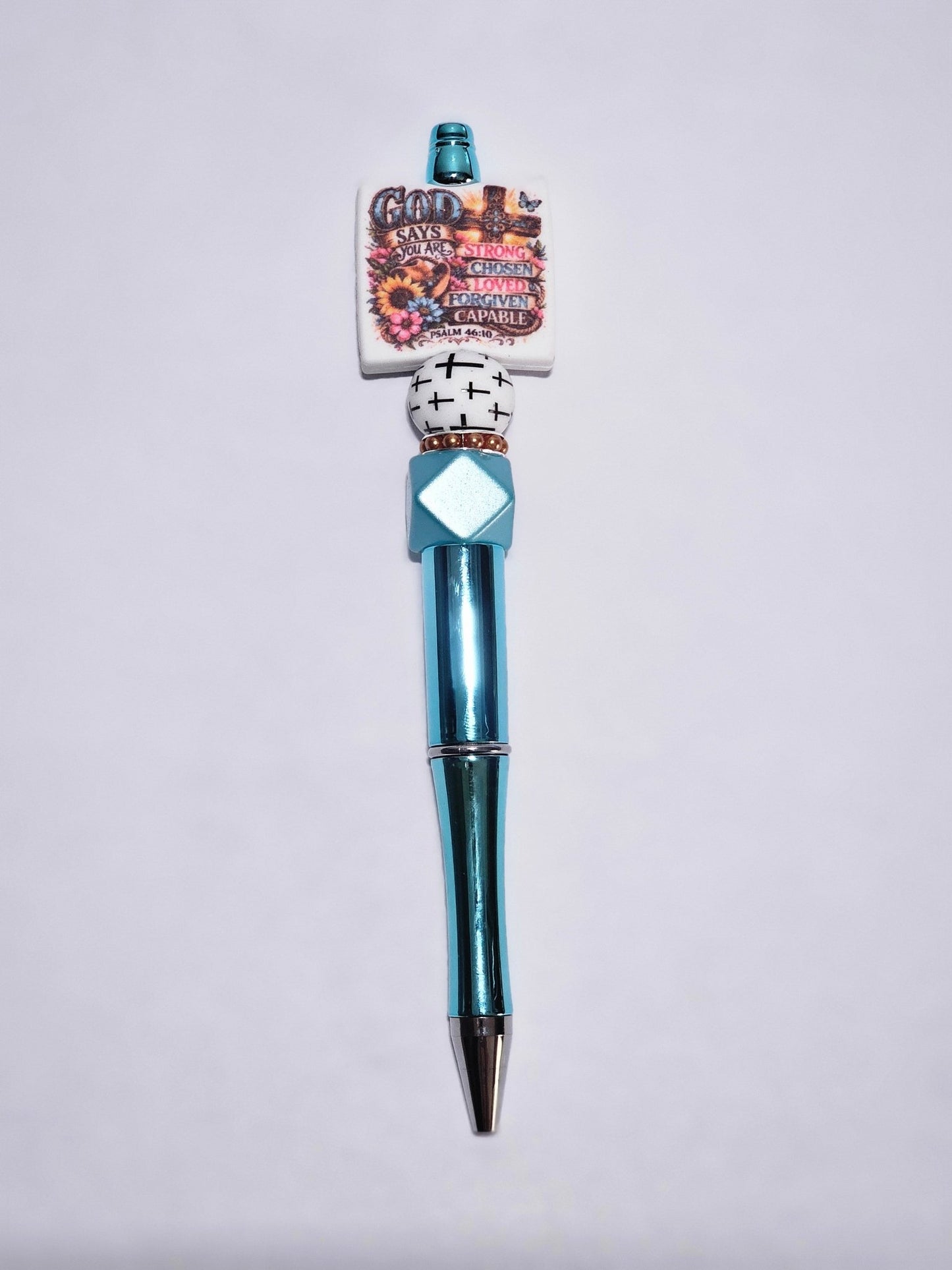 New 1 Count Focal Bead God.  Pen is example bead only