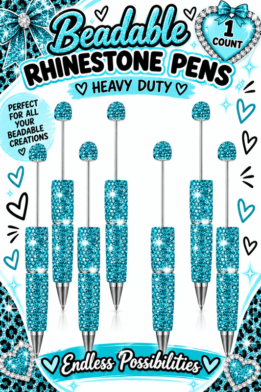 1 Count Beabable PEN Blanks Rhinestone Pen Aqua