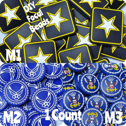 DIY Focal Bead 1 Count Craft Supplies Military Beads