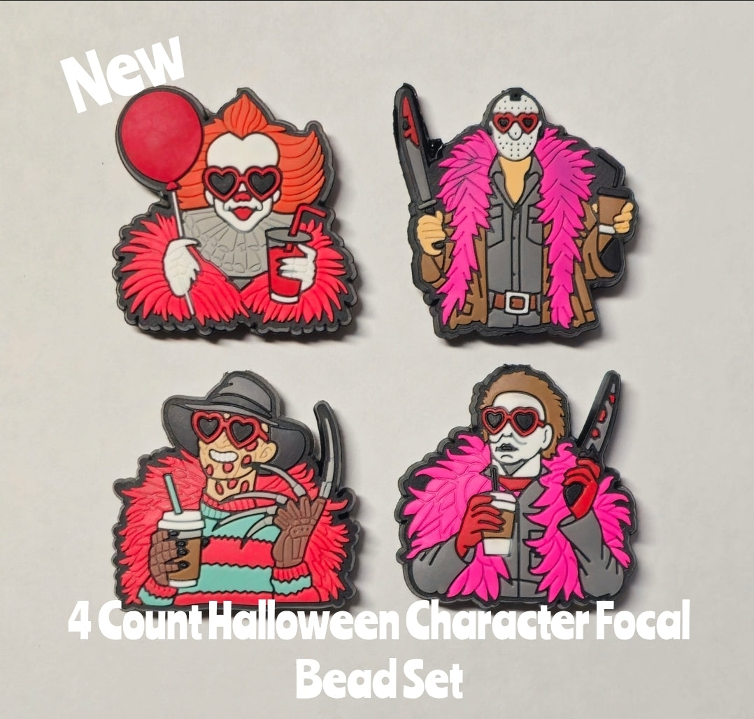 DIY Focal Bead 4 Count Craft Supplies Character Halloween