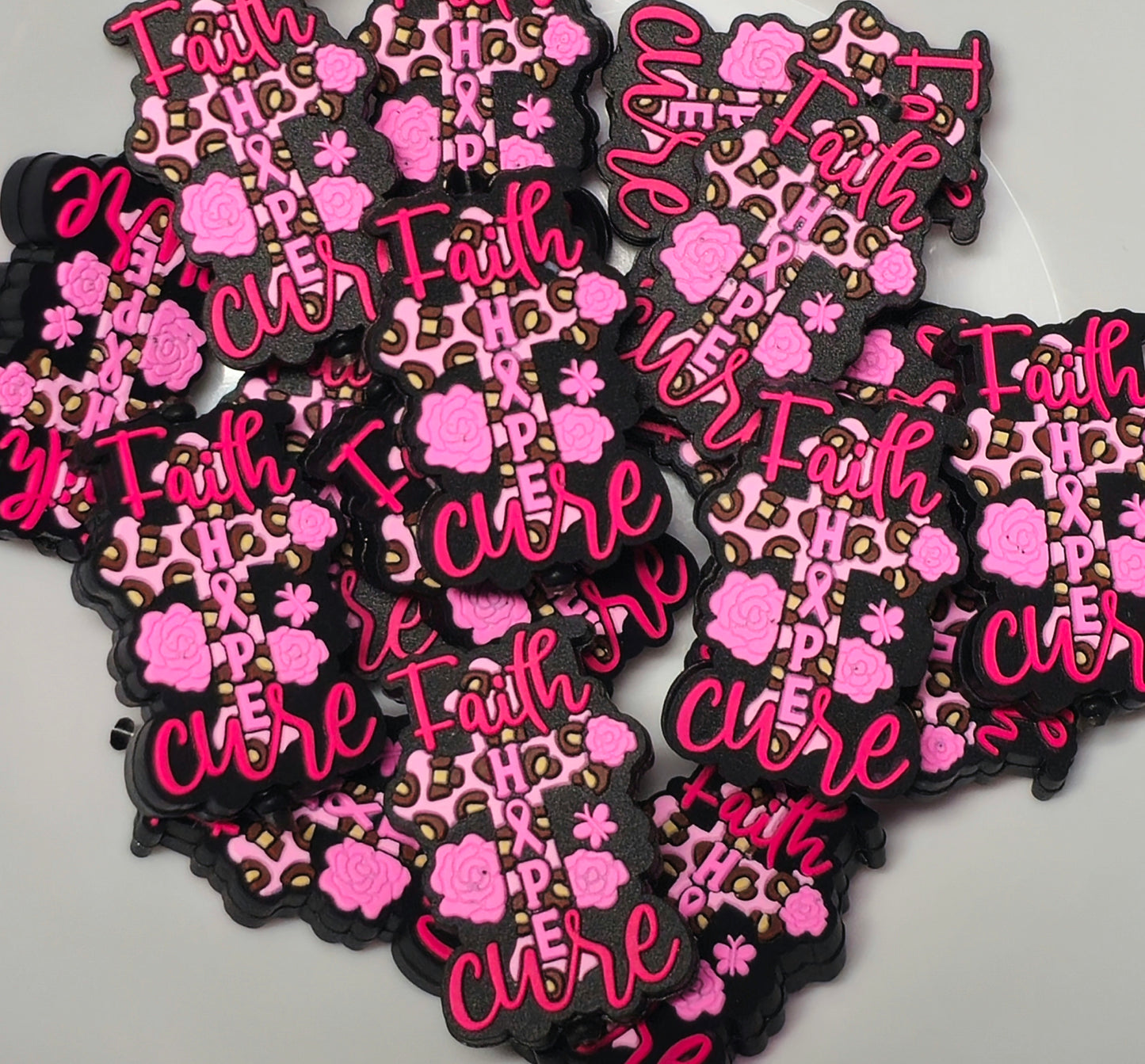 DIY Focal Bead 1 Count Craft Supplies Cancer Awareness Beads Breast Cancer
