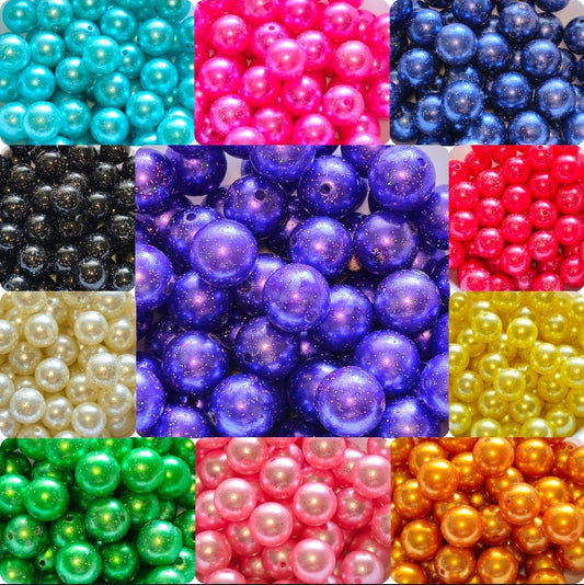 New Colors 1 Count GLITTER 20MM Acrylic Beads Craft Supplies