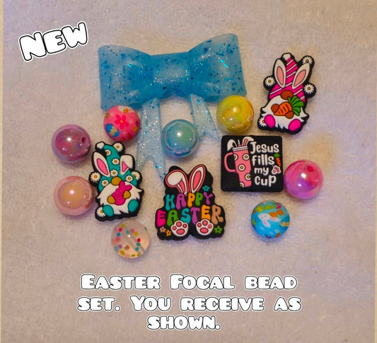 Easter Focal Bead Set With Bow