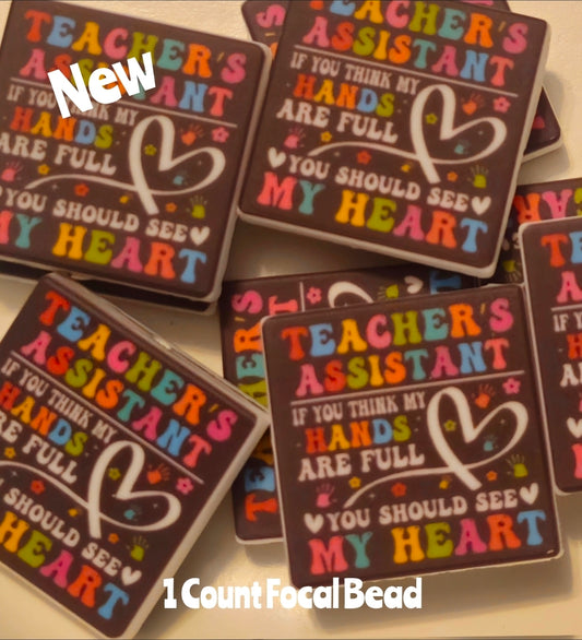 Clearance Teacher Assistant Focal Beads 1 Count DIY Bead Supplies