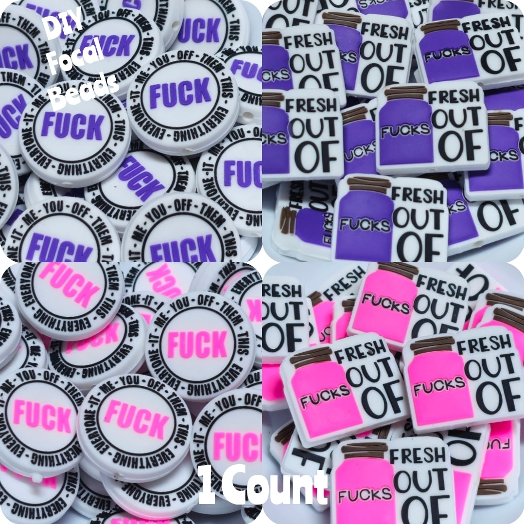 DIY Focal Bead 1 Count Craft Supplies. Adult Sassy Cuss Words