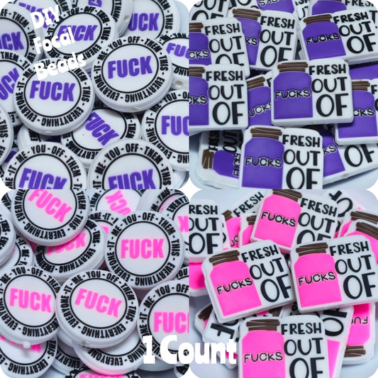 DIY Focal Bead 1 Count Craft Supplies. Adult Sassy Cuss Words