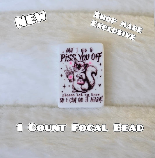 New 1 Count Focal Bead What I did to piss you please let me know so I can do it again.  Pen is example bead only
