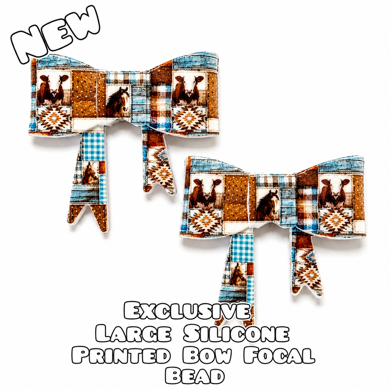 1 Count New Release Silicone Focal Bead Bow Exclusive