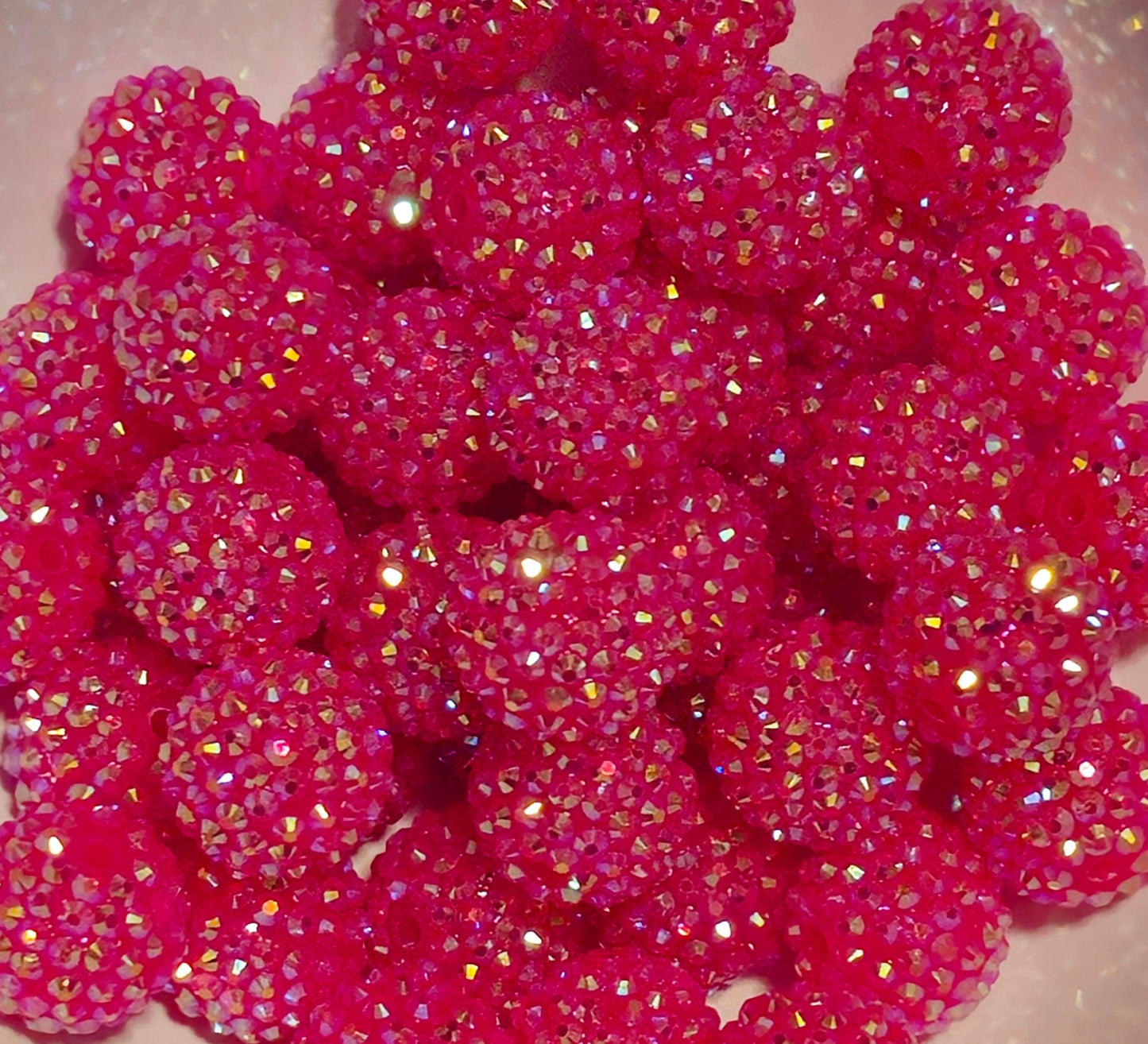 1 Count 20MM Acrylic Rhinestone Fancy Beads