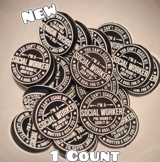 1 Count Focal Bead Scocial Worker