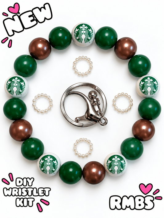 New 1 Count DIY Deluxe Beadable Wristlet Kit Fall Starbucks