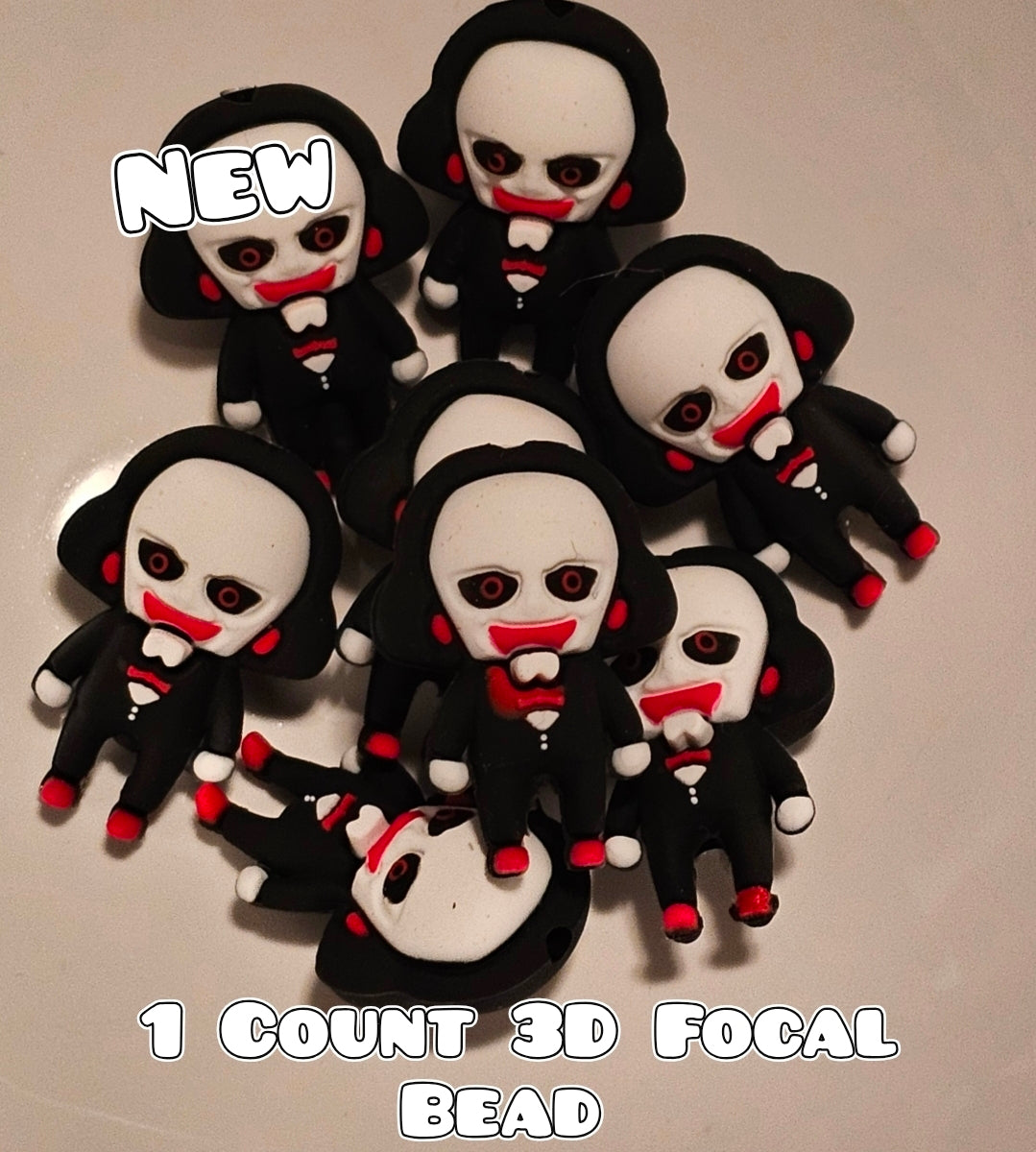 New 1 Count 3D Halloween Focal Bead