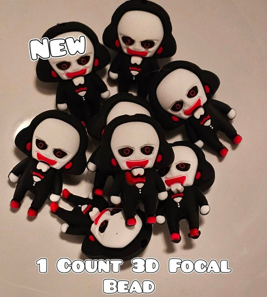 New 1 Count 3D Halloween Focal Bead