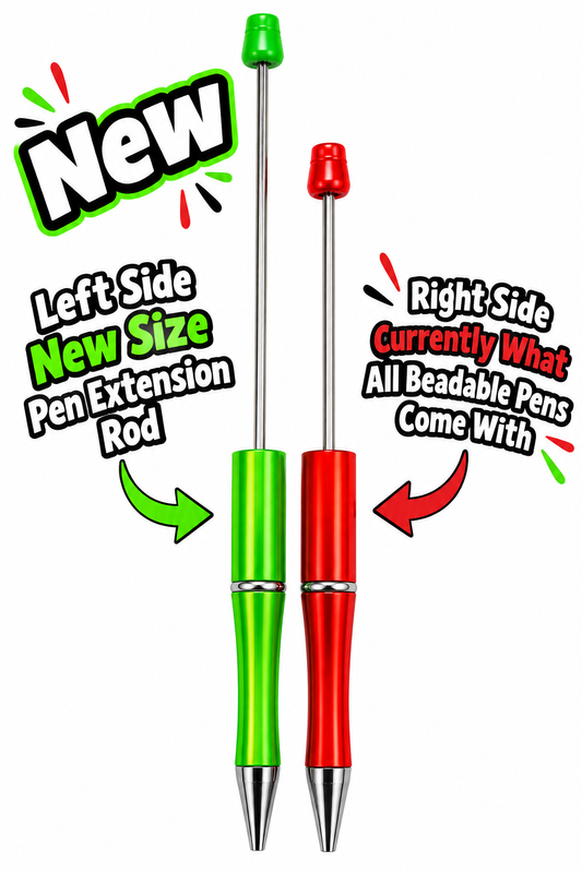 New 2 Count Beadable Extention Bar Rods 4.6 inch rods. Can Be Used on almost all beadables