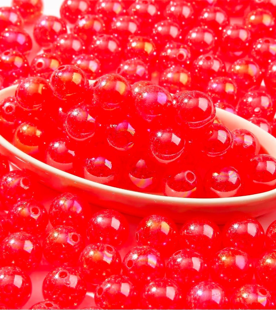 10 count 16MM Acrylic Crackle Sparkle Beads