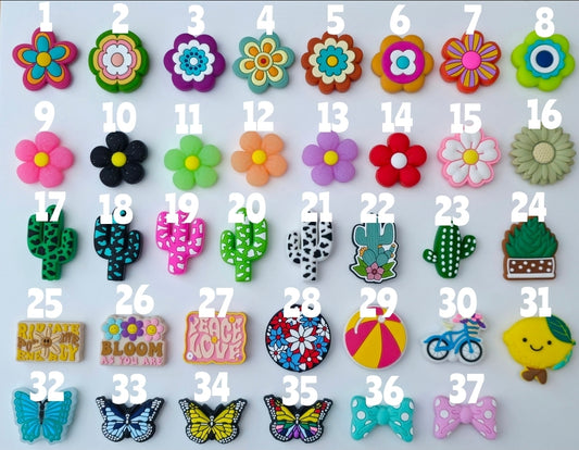 1 Count Focal Bead Flowers Plants Cactus Butterfly Overstock & Discontinued
