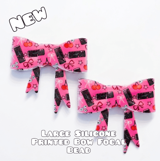 1 Count New Release Silicone Focal Bead Bow Alani