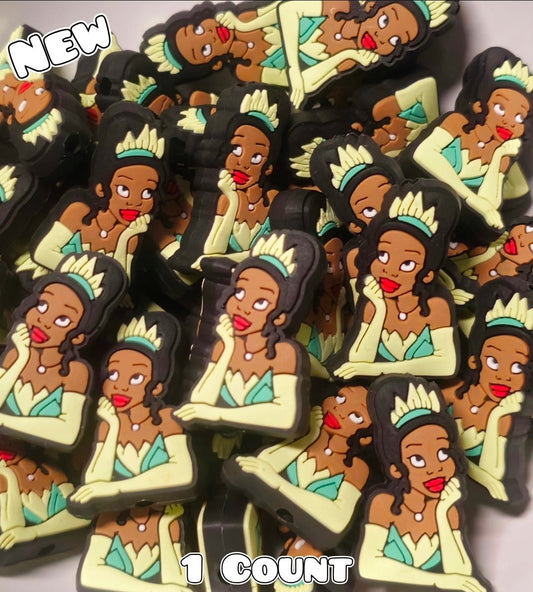 New 1 Count Focal Bead Princess & Frog
