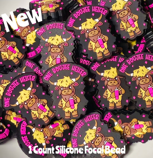 New Bougie Heifer Focal Beads 1 Count DIY Bead Supplies