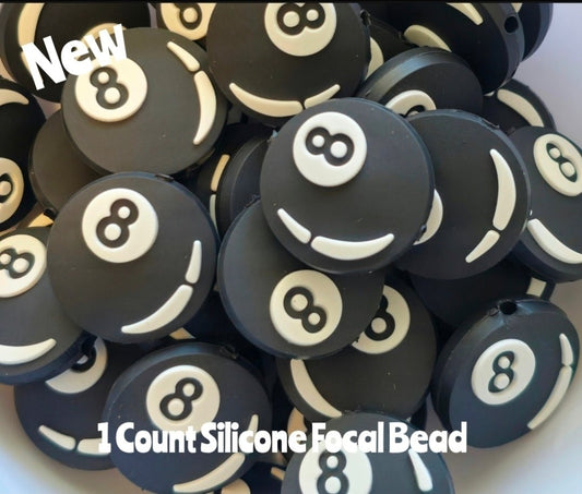 New 1 Count 8 Ball Focal Bead