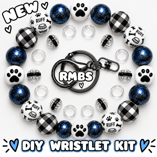 New 1 Count DIY Deluxe Beadable Wristlet Kit