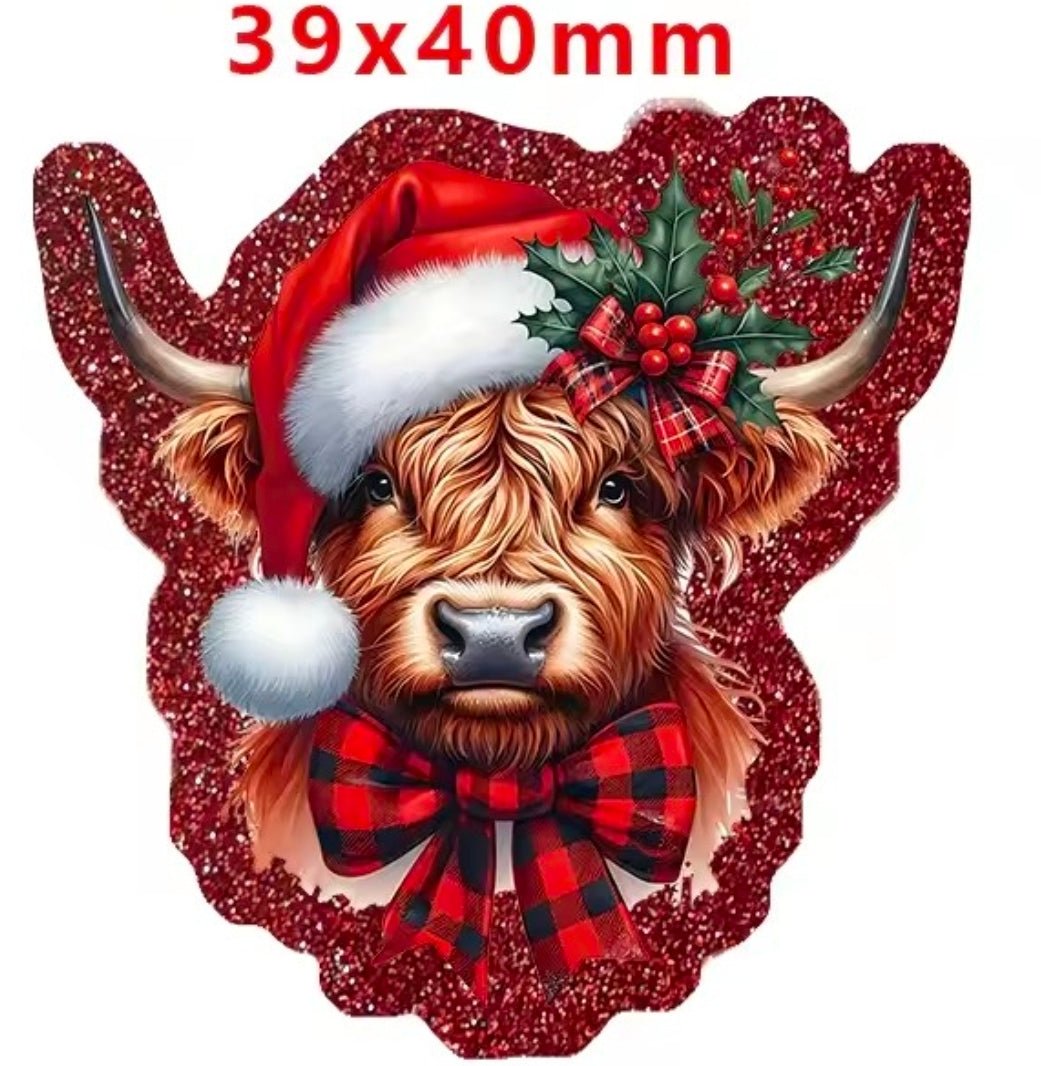 New 1 Count Glitter Acrylic Christmas