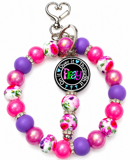 Nuevo llavero de pulsera personalizado hecho a mano Ora