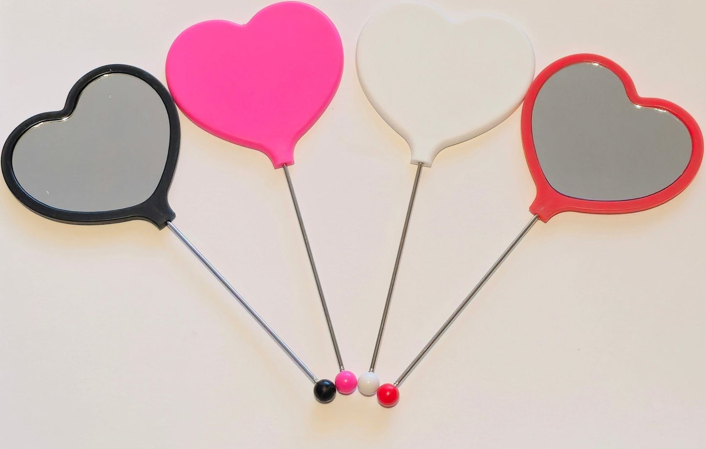 New 1 Count 5 Inch DIY Beadable Heart Mirrors Craft Supplies
