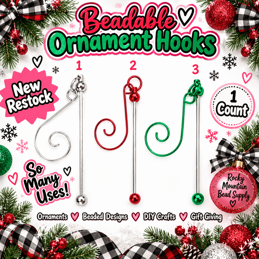 New Restock 1 Count Beadable Ornament DIY Craft Supplies