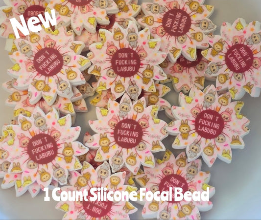 New Labubu Sassy Focal Beads 1 Count DIY Bead Supplies Custom Flowers