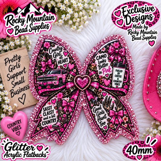 Shop Exclusive 1 Count Custom Exclusive Glitter Acrylic Flatback 40mm