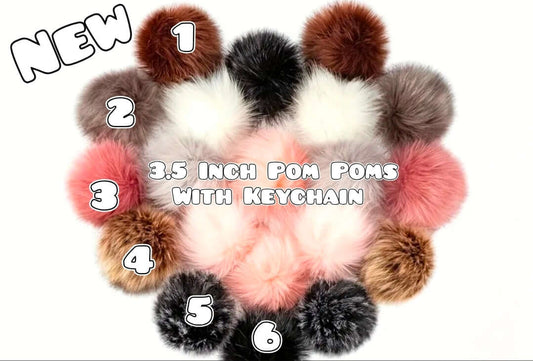 1 Count Large Pom Pom Keychain Accessories