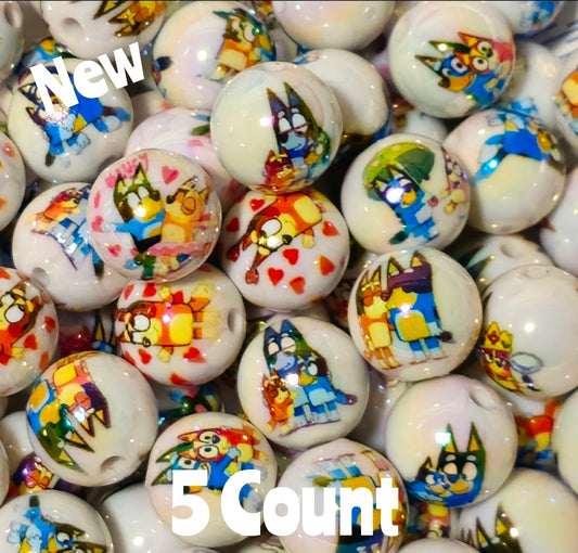 NEW Pup 5 Count 16MM DIY Acrylic Beads Craft Supplies