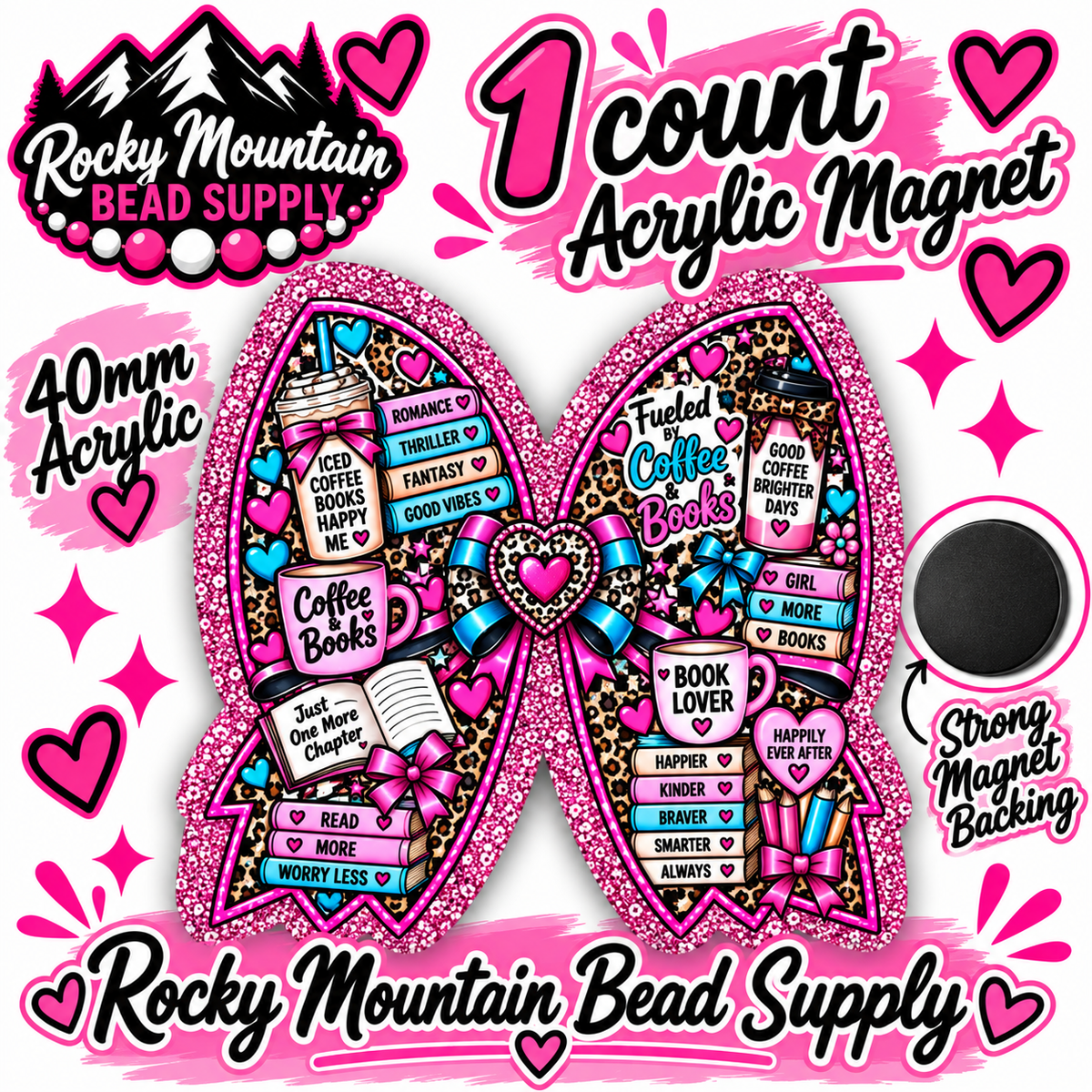 New 1 Count Completed Exclusive Design Wholesale Acrylic Flatback Magnet 🧲