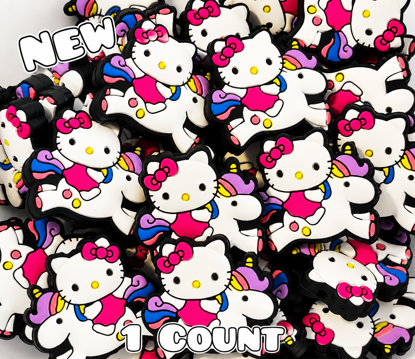 New 1 Count Focal Bead Hello Kitty Unicorn