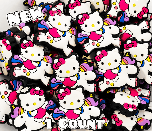 New 1 Count Focal Bead Hello Kitty Unicorn