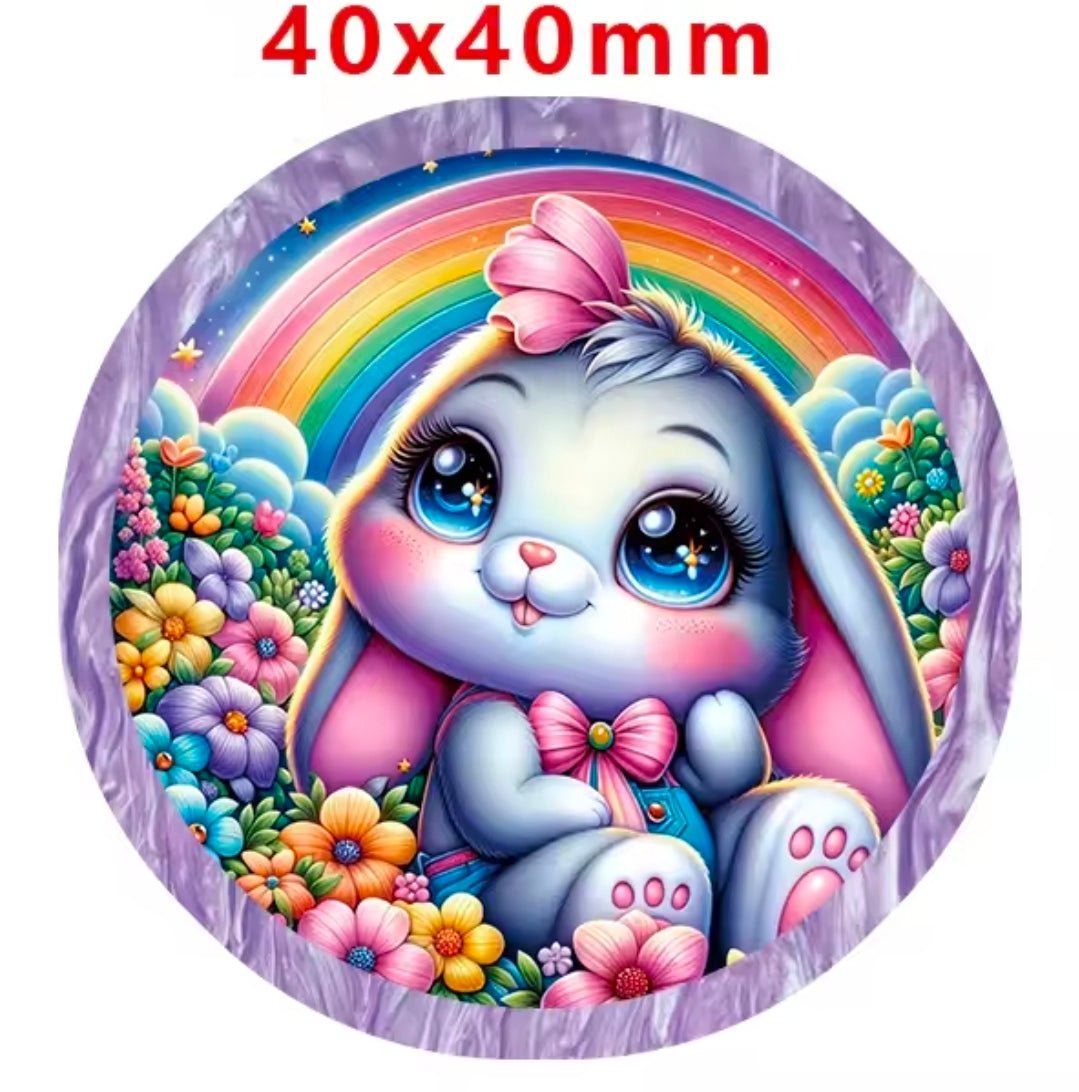 New 1 Count Glitter Acrylic Flatback Multiple Uses Acrpylic Craft Supplies Easter