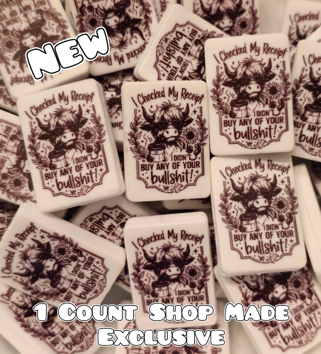 New 1 Count Focal Bead I Sarcastic Cow