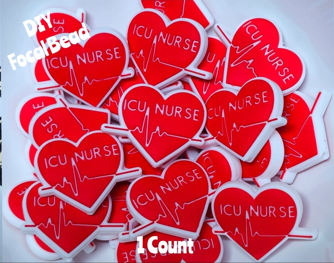 DIY Focal Bead 1 Count Craft Supplies Medical ICU Nurse