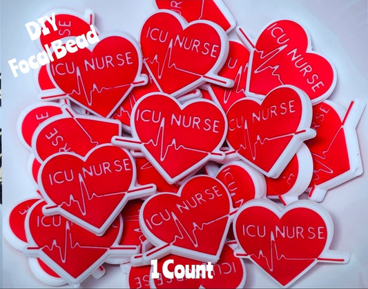 DIY Focal Bead 1 Count Craft Supplies Medical ICU Nurse